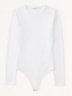 Abercrombie & Fitch Women's Long-Sleeve Seamless Fabric Crew Bodysuit